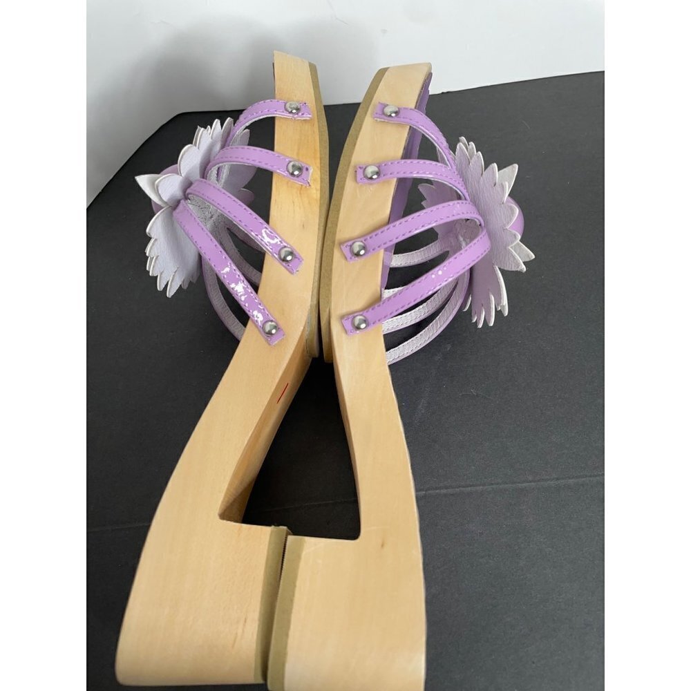 NEW Jeffrey Campbell X Free People Blossoms Wooden Sandal Size 8.5 Lilac - Picture 5 of 6